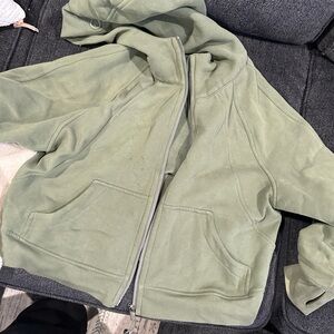 lululemon cropped full zip scuba